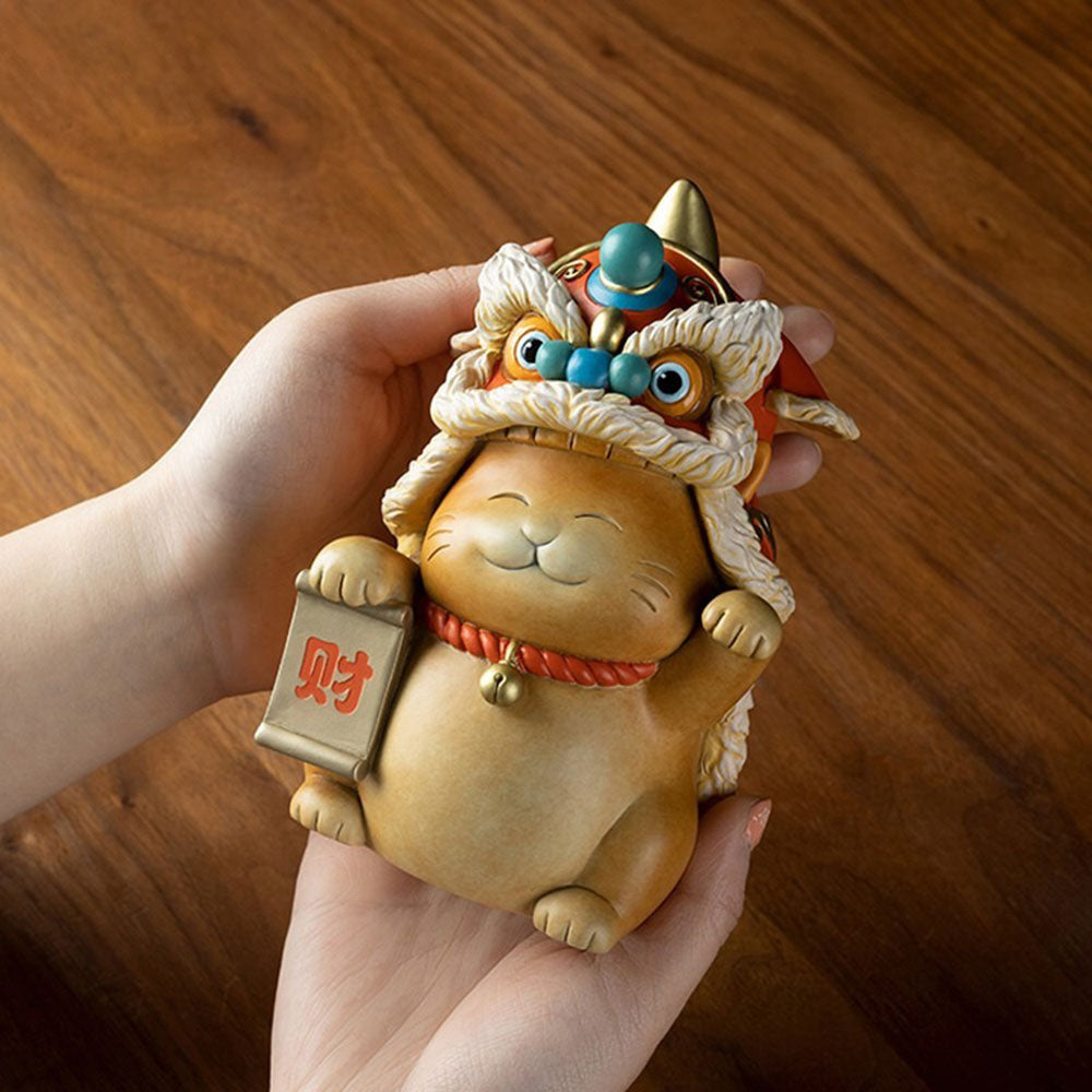Feng Shui Brass Chinese Beckoning Cat