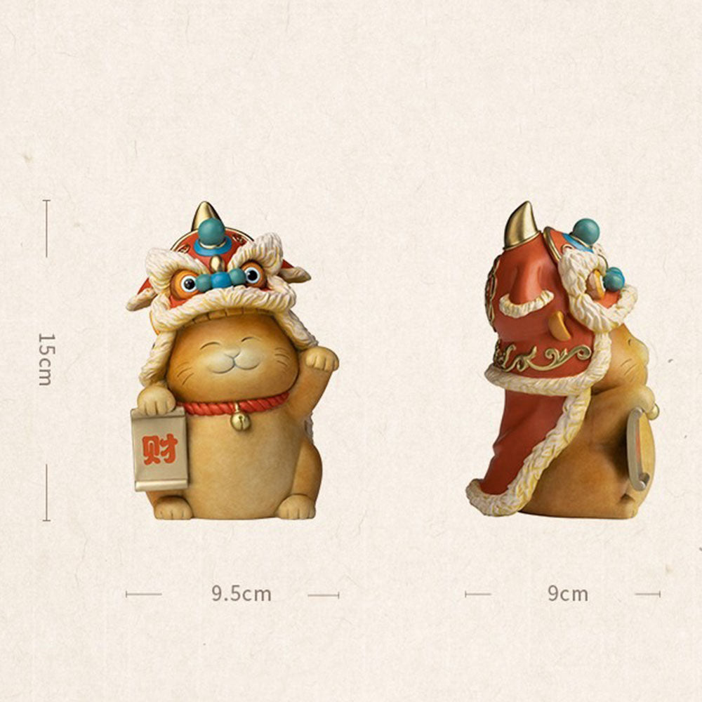 Feng Shui Brass Chinese Beckoning Cat