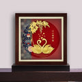 24K Gold Foil Swan Love Frame