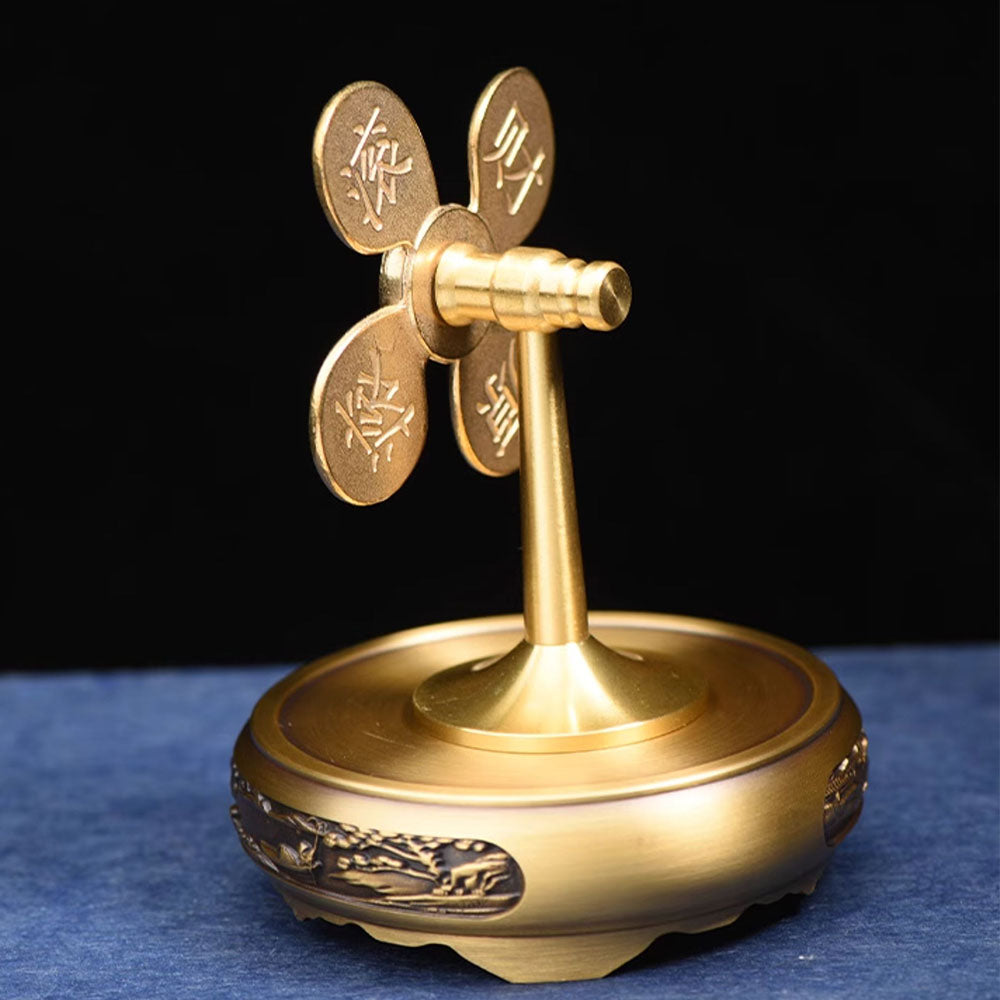 Brass Wealth Windmill Decor
