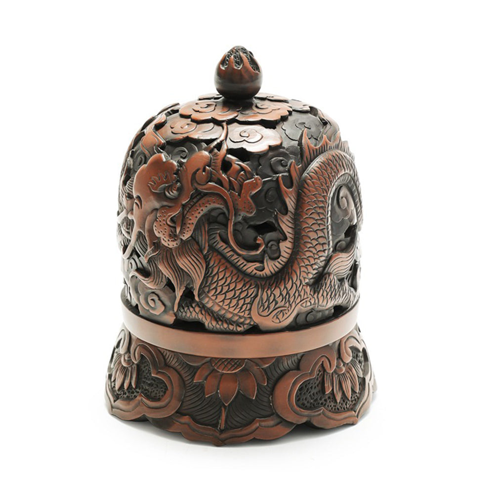 Handmade Purple Clay Dragon Incense Burner