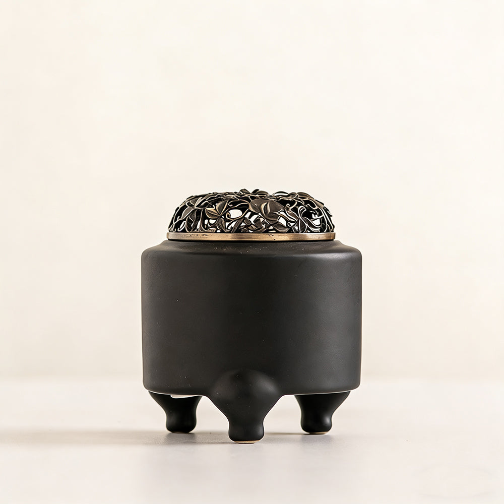 Black Pottery Electric Resin Incense Burner